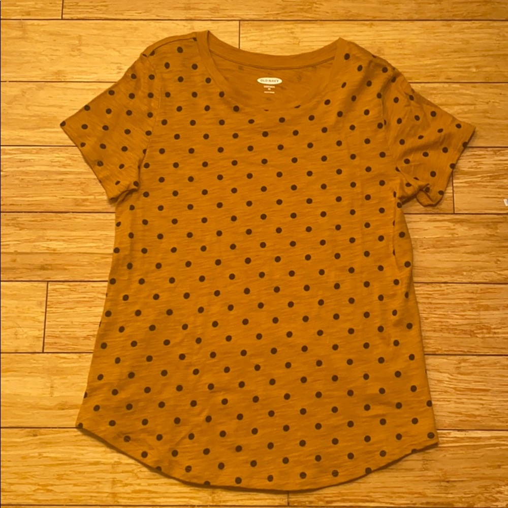 Orange Polka Dot Top